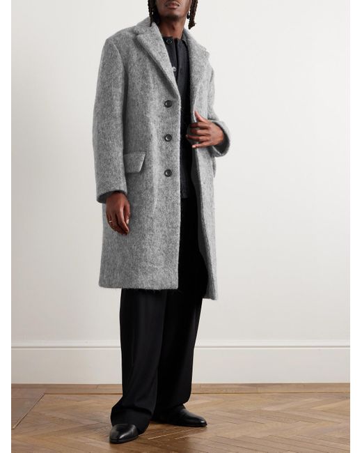 Dries Van Noten Gray Woven Coat for men