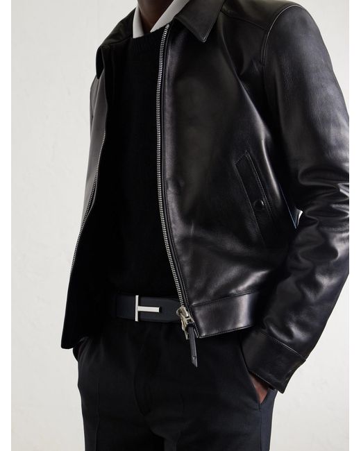 Tom Ford Black 4Cm Reversible Leather Belt for men