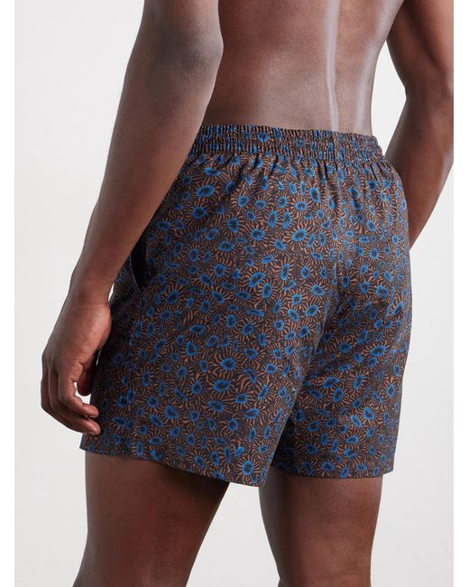 Dries Van Noten Blue Phibbs Straight-Leg Mid-Length Printed Swim Shorts for men