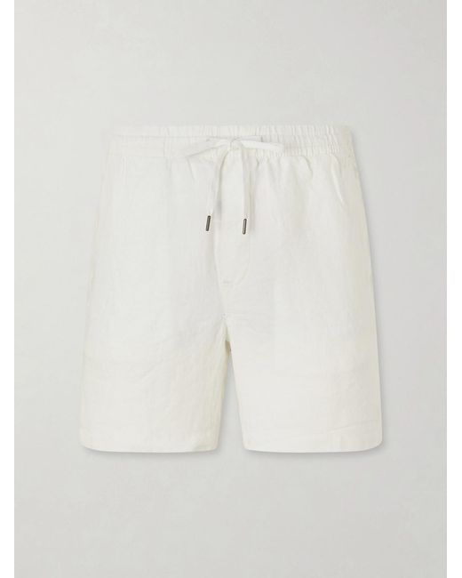 Polo Ralph Lauren White Straight-Leg Linen Shorts for men