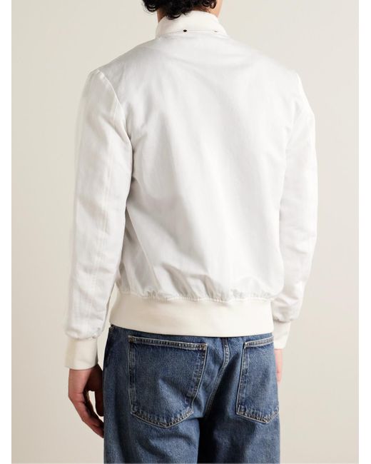 Paul Smith White Cotton And Ramie-blend Bomber Jacket for men