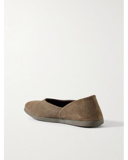 STÒFFA Brown Suede Slippers for men