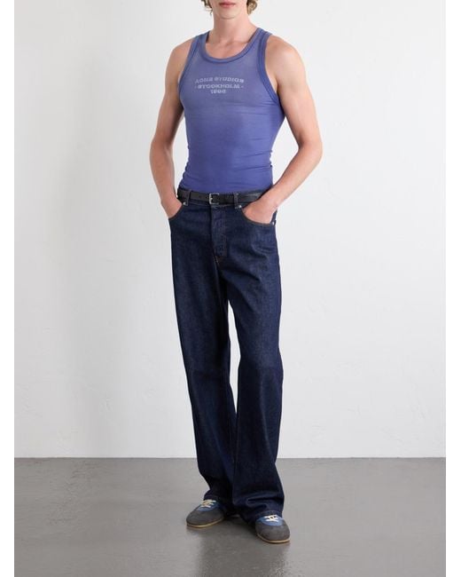 Acne Purple Eitch U Sunkissed Ribbed Jersey Tank Top for men