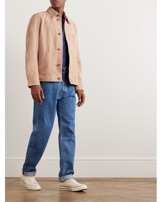 Baracuta Natural Suede Shirt Jacket for men