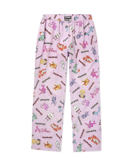 Vetements Wide-leg Printed Cotton 
