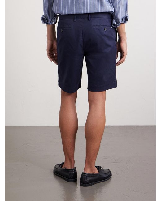 Polo Ralph Lauren Blue Straight-Leg Stretch Cotton-Twill Shorts for men