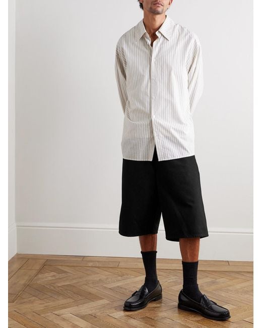 Agolde Black Fusion Straight-Leg Denim Shorts for men