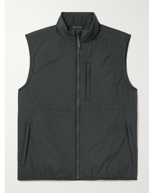 Faherty Brand Black Atmosphere Padded Recycled-shell Gilet for men