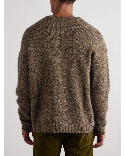 Massimo Alba Brown Orfeo Oversized Wool, Cashmere, Mohair And Silk-Blend Cardigan for men