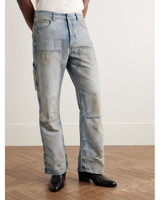 Amiri Carpenter gerade geschnittene Jeans in Distressed-Optik in Blue für Herren