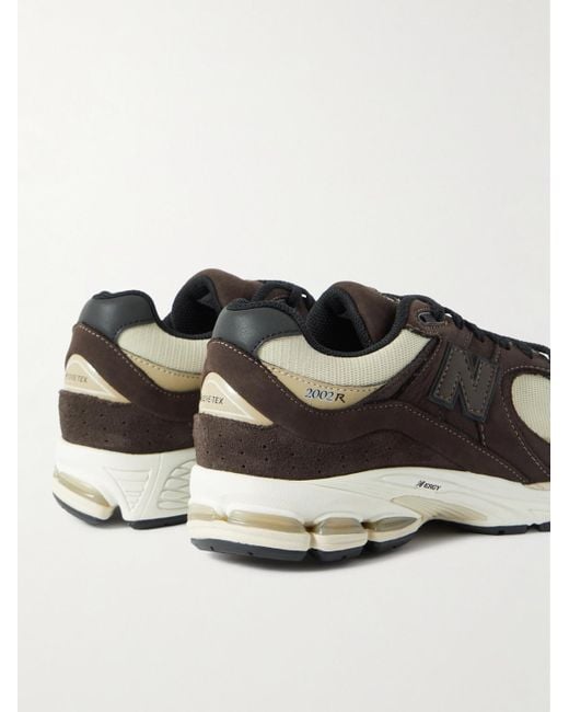New Balance Brown 2002r Leather-trimmed Suede And Gore-tex® Mesh Sneakers for men
