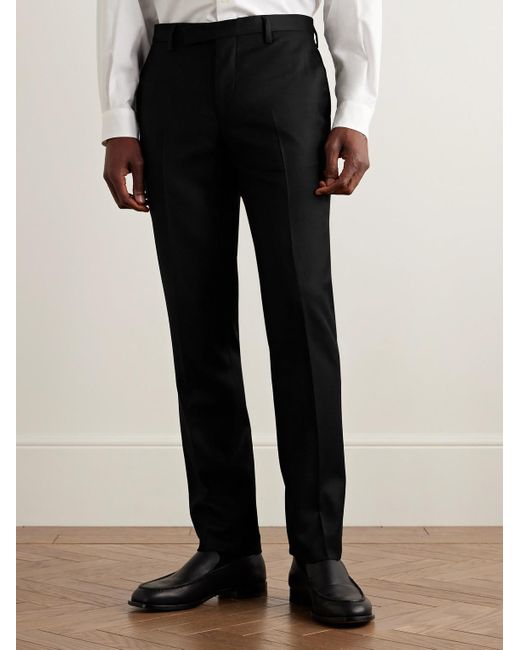 Paul Smith Black Slim-fit Wool And Cashmere-blend Flannel Suit Trousers for men
