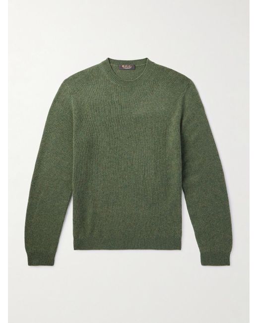 Loro Piana Green Fobello Cashmere Sweater for men
