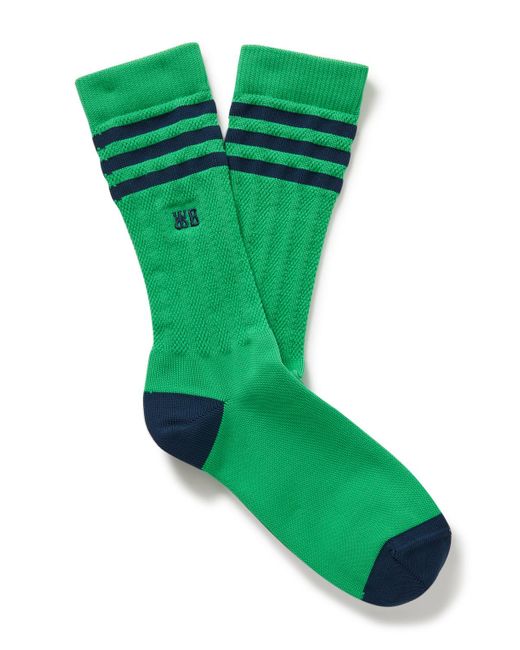 Adidas Originals Green X Wales Bonner Colour-block Socks for men