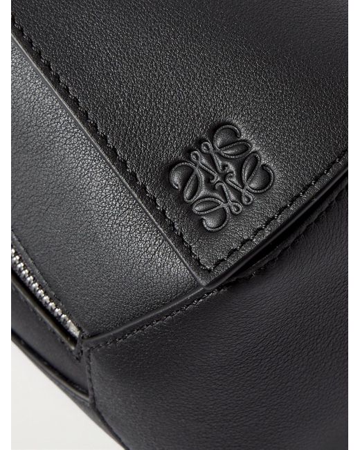 Loewe Black Puzzle Edge Mini Leather Belt Bag for men