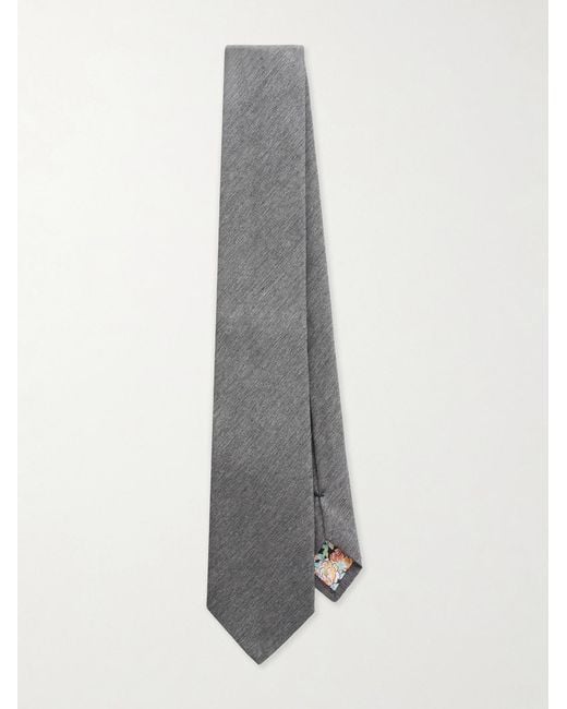Paul Smith White 8Cm Silk And Wool-Blend Tie for men