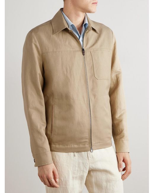 Canali Natural Linen And Silk-Blend Jacket for men