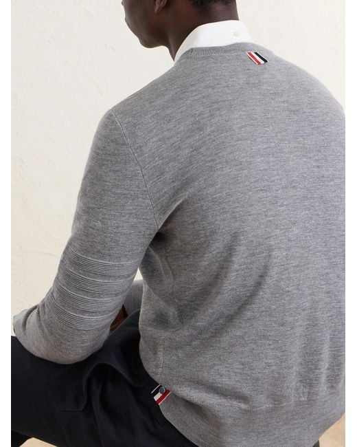 Thom Browne Gray Milano Stitch Wool for men