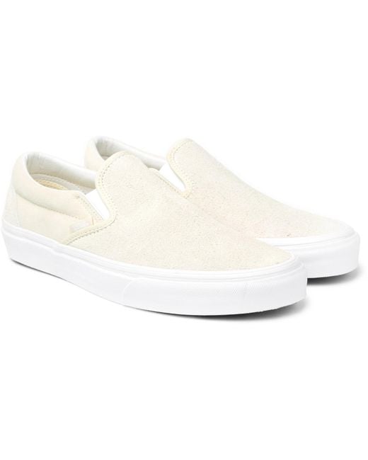 Vans White Suede Slip-on Sneakers for men