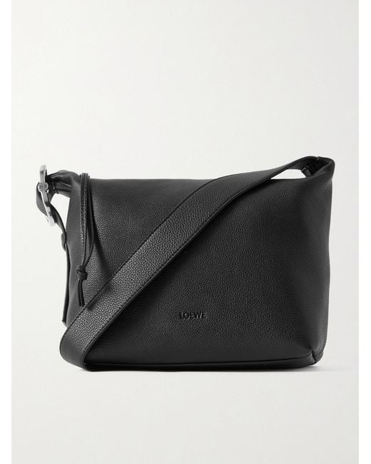 Loewe Loop Umhängetasche aus vollnarbigem Leder in Black für Herren