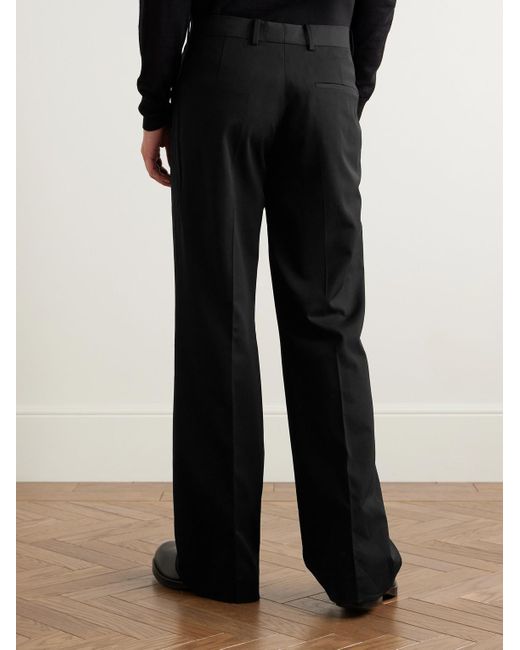 Acne Black Flared Woven Trousers for men