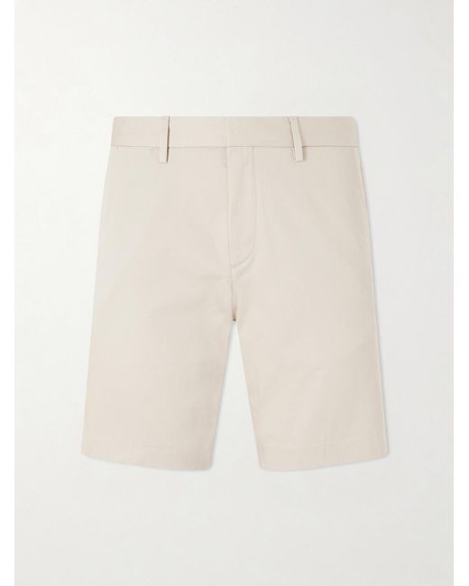 Mr P. Natural Straight-Leg Cotton-Canvas Bermuda Shorts for men