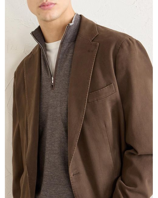 Peter Millar Brown Chatham Cotton-cashmere Sigle Breasted Blazer for men