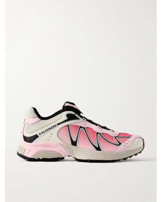 Salomon Pink Xt-Whisper Rubber-Trimmed Mesh Sneakers for men