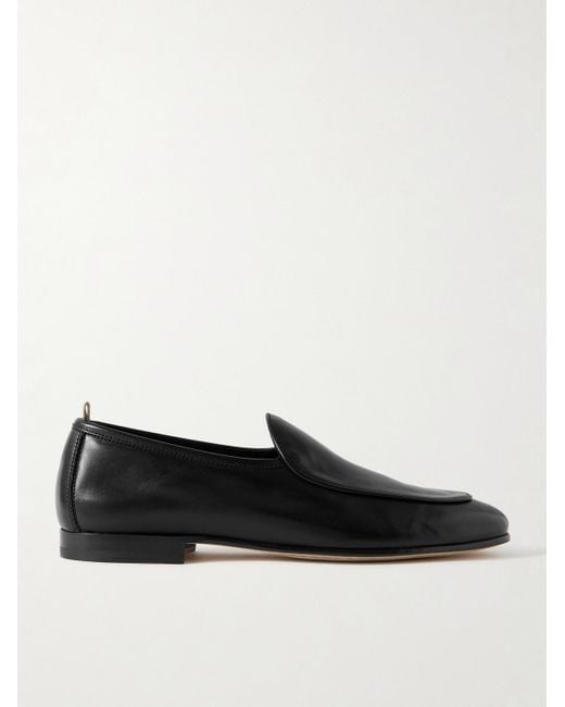Officine Creative Black Oliver 006 Leather Loafers for men