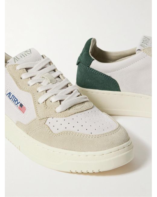 Autry Green Medalist Colour-Block Suede Sneakers for men
