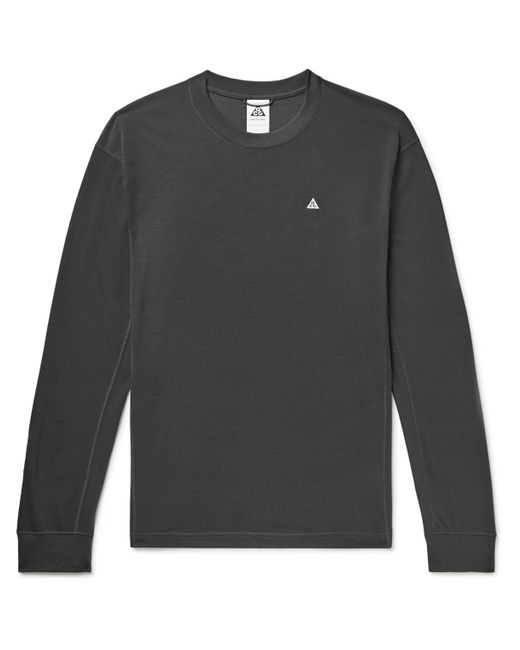 Nike Acg Logoembroidered Drifit Adv Tshirt in Gray for Men Lyst