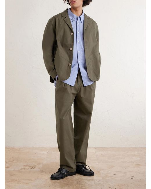 Folk Green Anniversary Cotton-Ripstop Blazer for men