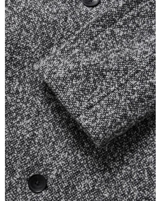 Mr P. Gray Belted Donegal Wool-Blend Bouclé Coat for men