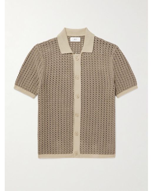 Mr P. Natural Crocheted Organic Cotton Shirt for men