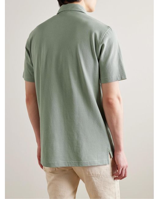 Sid Mashburn Green Pima Cotton-piqué Polo Shirt for men