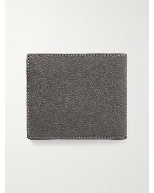 Tom Ford Gray Full-Grain Leather Billfold Wallet for men