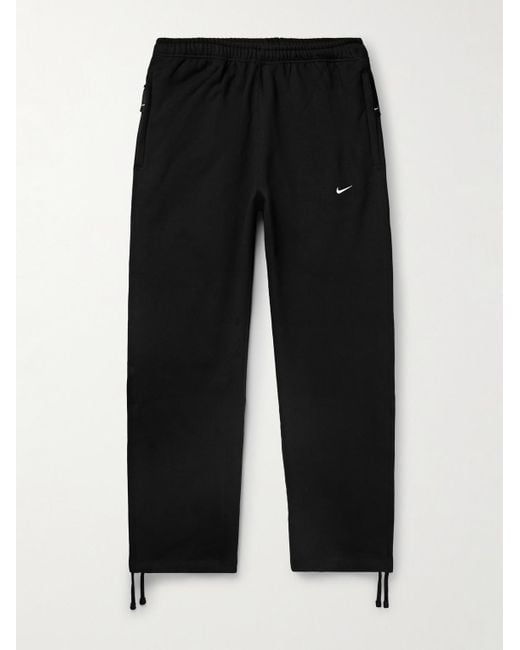 Nike Solo Swoosh gerade geschnittene Jogginghose aus Jersey aus einer Baumwollmischung mit Logostickerei in Black für Herren