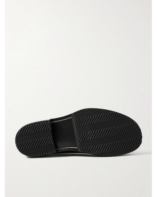 Dries Van Noten Black Leather Derby Shoes for men