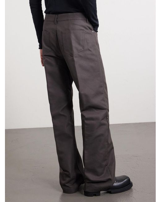 Rick Owens Gray Geth Straight-leg Organic Cotton-blend Canvas Trousers for men