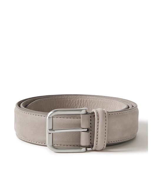 Andersons Gray 3.5Cm Nubuck Belt for men