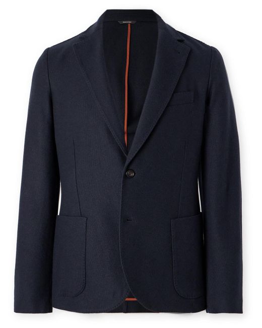 Loro Piana Blue Silk And Cashmere-blend Blazer for men
