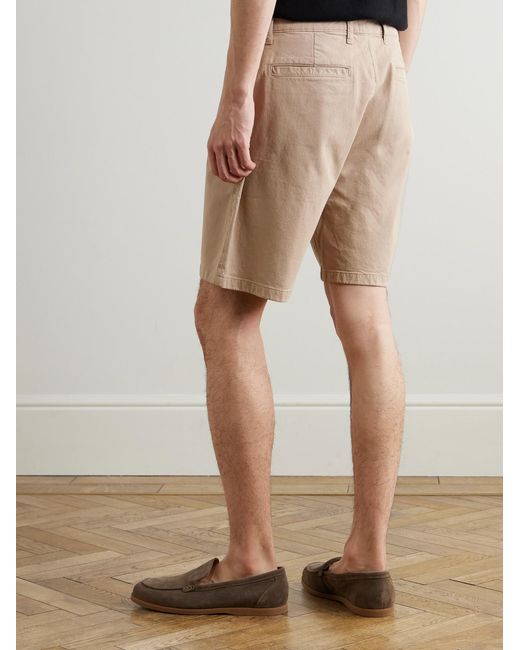 NN07 Natural Aden 1923 Straight-Leg Organic Cotton-Blend Twill Shorts for men