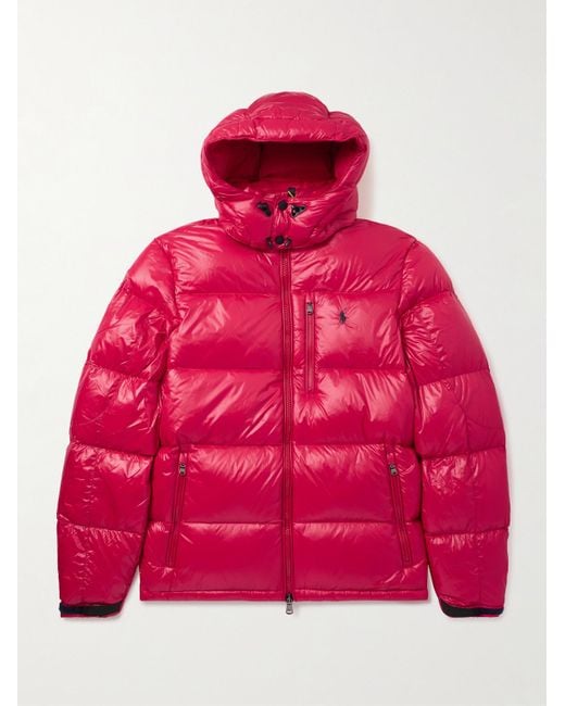 Polo Ralph Lauren Logo-Embroidered Quilted Recycled-Shell Hooded Down Jacket for men