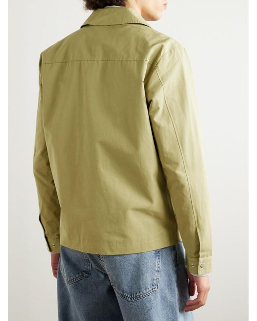 Gael Organic Cotton-Blend Jacket di NN07 in Green da Uomo