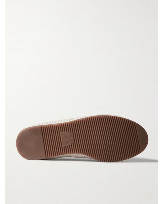 Mulo Blue Leather Espadrilles for men