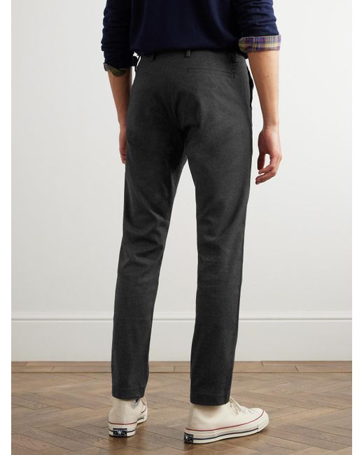 NN07 Black Theo 1067 Straight-Leg Stretch-Cotton Twill Trousers for men