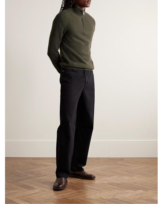 Club Monaco Green Cashmere Half-zip Sweater for men