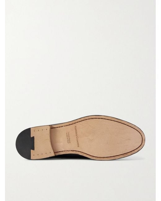 Officine Creative Black Opera 001 Deerskin Penny Loafers for men