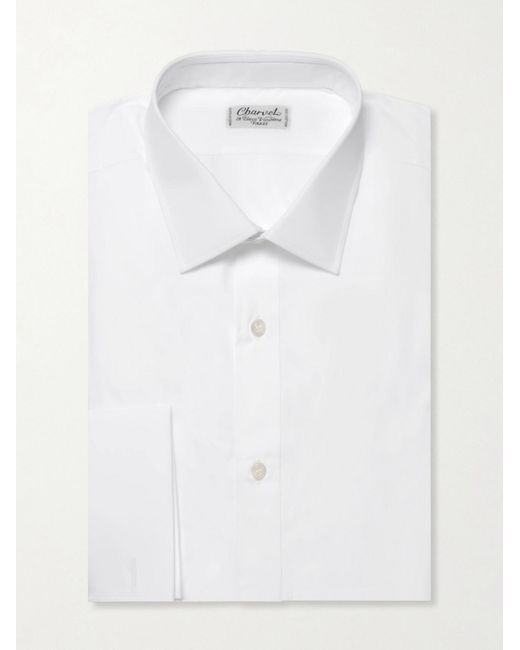 Charvet White Double-Cuff Cotton Shirt for men