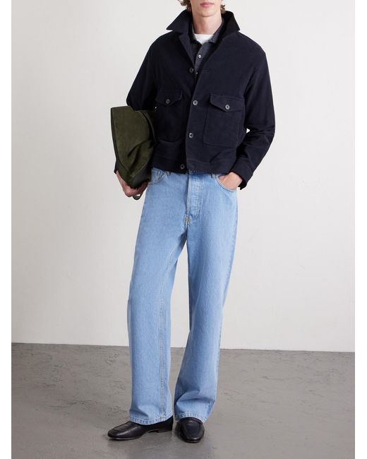 J. Mueser Blue Marfa Cotton-moleskin Jacket for men